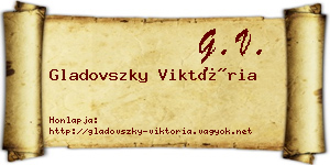 Gladovszky Viktória névjegykártya